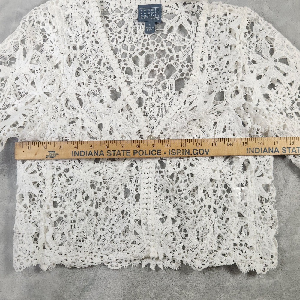 Rabbit Rabbit Rabbit Designs Jacket Size S Crotchet & Lace Shrug Jacket - Picture 4 of 6